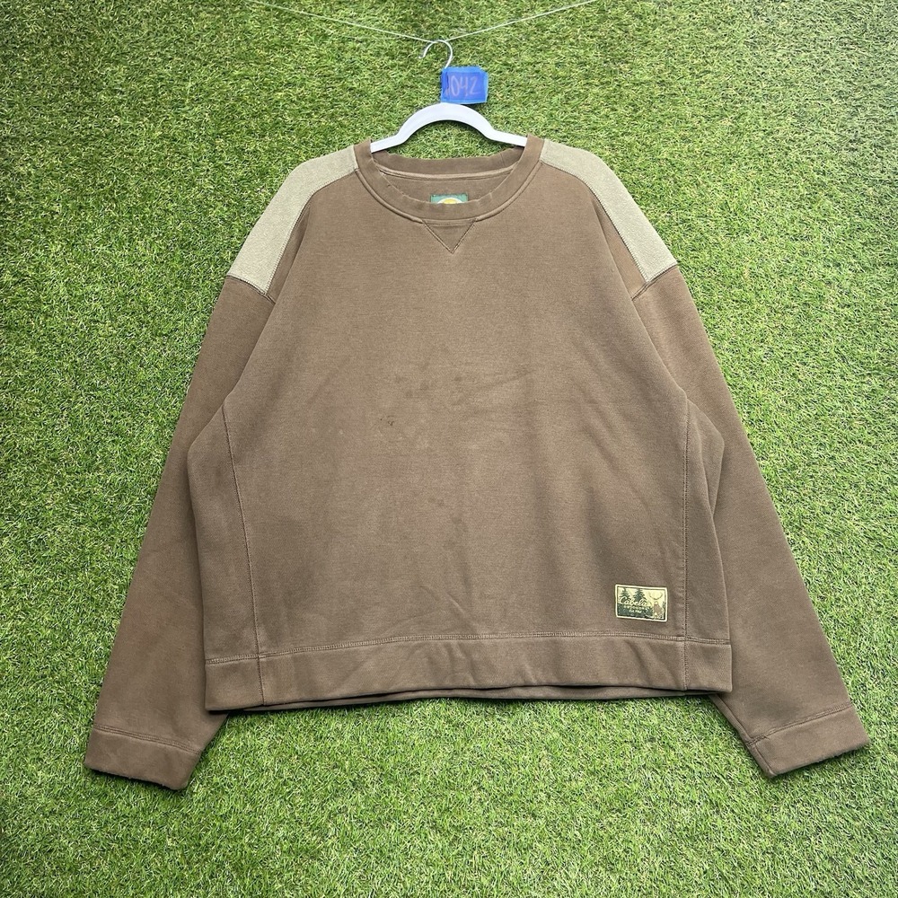 Cabelas Fleece Sweatshirt Mens 2XL Hunting Thermal Outdoor Comfort Brown Warm